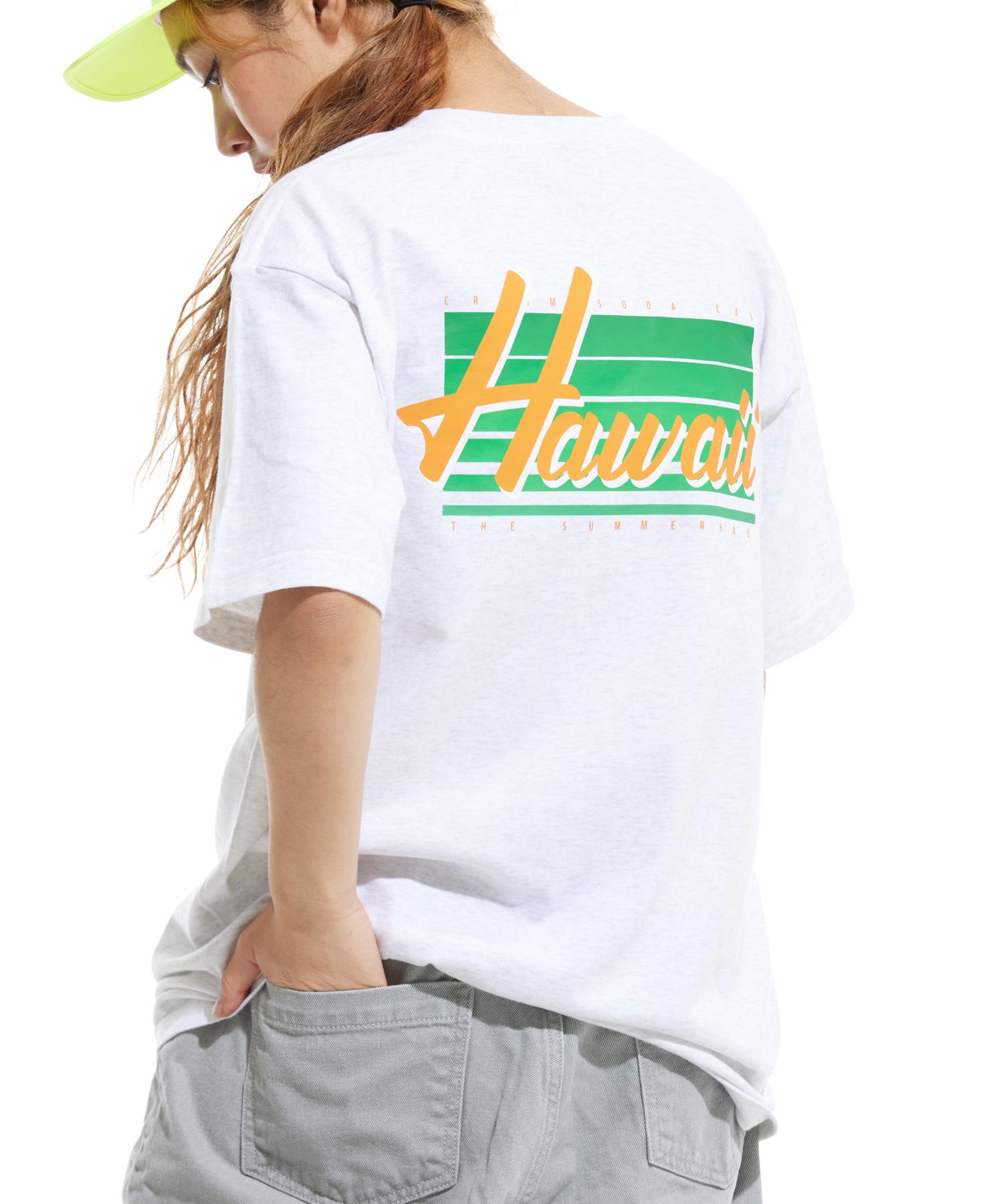 Cream Soda Lab Hawaii Back Print Short Sleeve T-Shirt Light Gray L