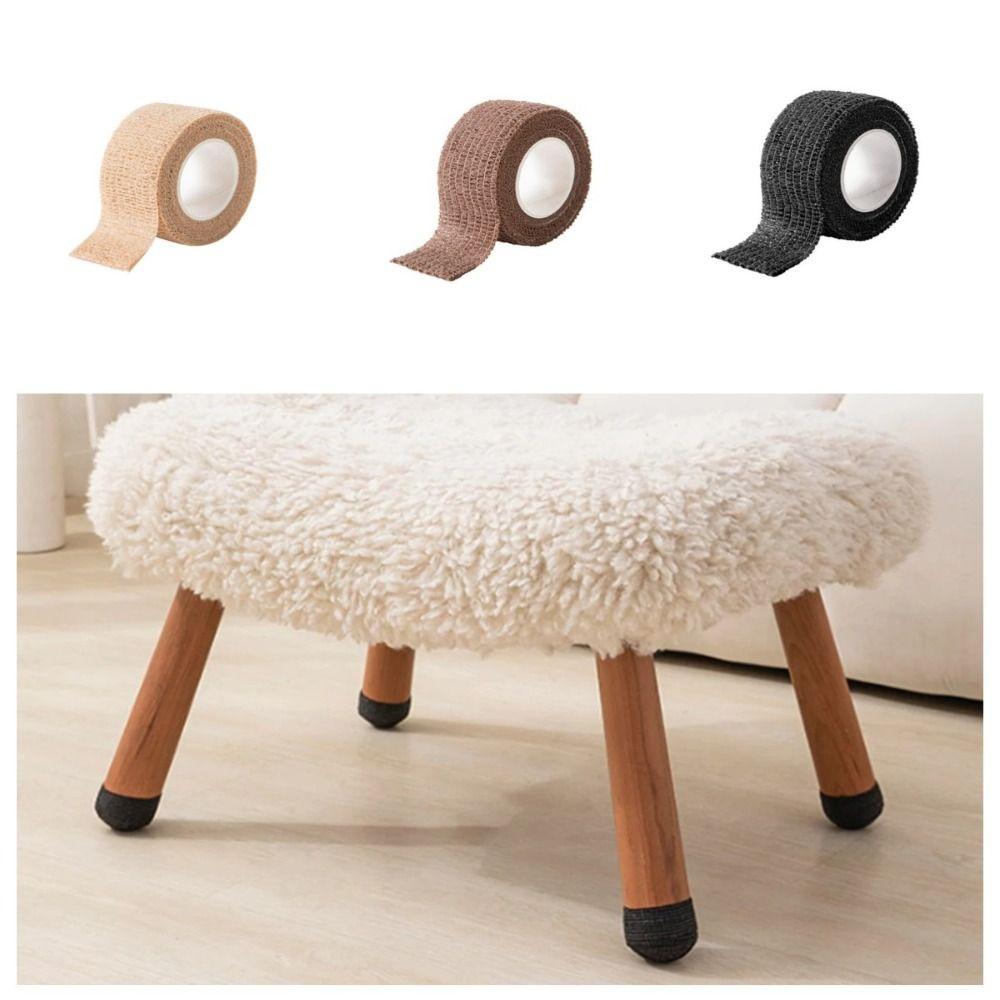 

4 Rolls Feet Protector Table Leg Protective Tape Non Woven Chair Legs Pad Home коричневий