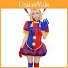 L'incredibile Costume Cosplay di Pomni da The Amazing Digital Circus in Tessuto di Poliestere per Eventi di Convention Anime