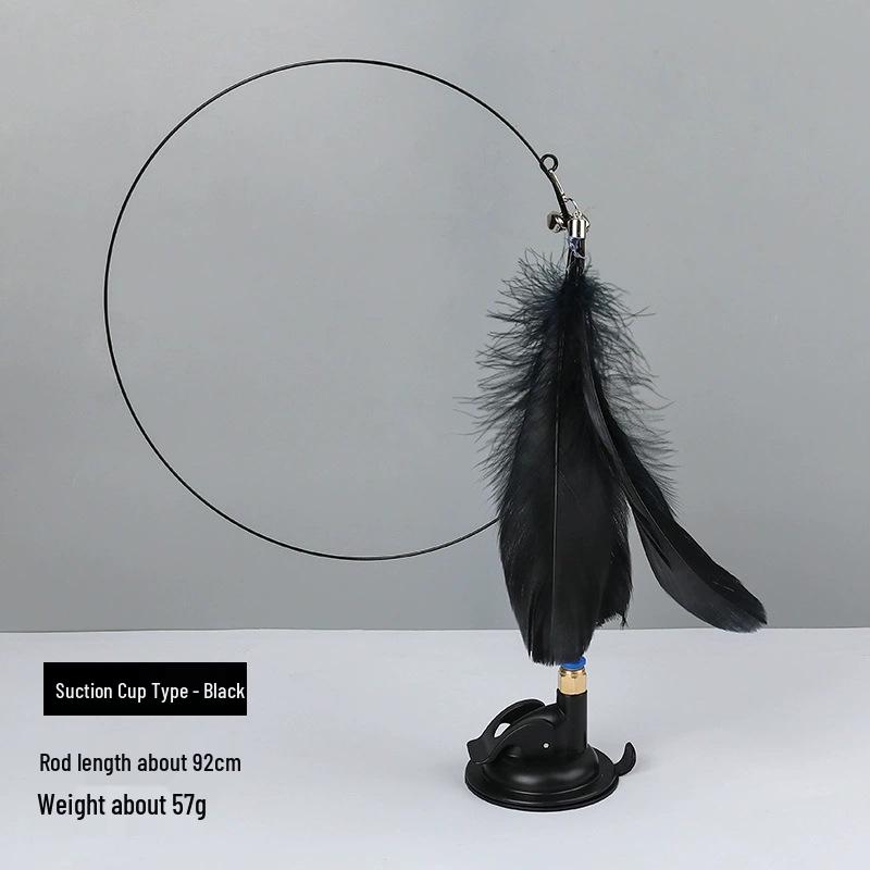 Linen Mouse Cat Teaser Wand with Bell - Boredom Relief Toy for Cats