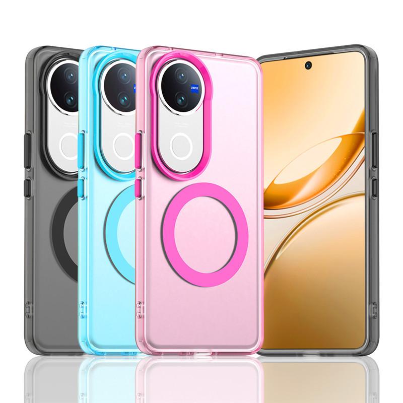 For Vivo V50 Case For Vivo V50 Lite V40 V50 5G Cover Translucent Candy Color Matte Magnetic Shockproof Protective Bumper