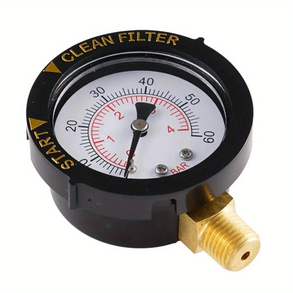 

Міні-манометр 0-60 PSI Фільтр для басейну Spa Вимірювання тиску води 0-60 PSI Манометр NPT BSP ZG піщаний циліндр чорний