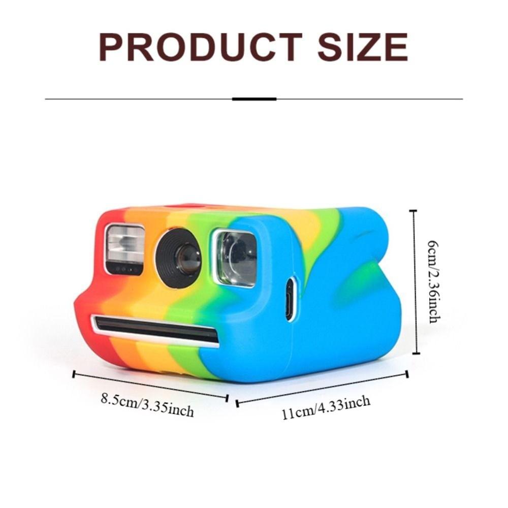 with Lanyard Silicone Case Colorful Slim Fit Instant Film Camera Skin Dustproof Waterproof Soft Shell for Polarized Go Gen 1/2