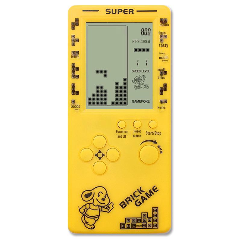 "4,1-Zoll Großbildschirm Retro Tetris Spielkonsole - Wiederaufladbares Klassisches Kinderspielzeug"