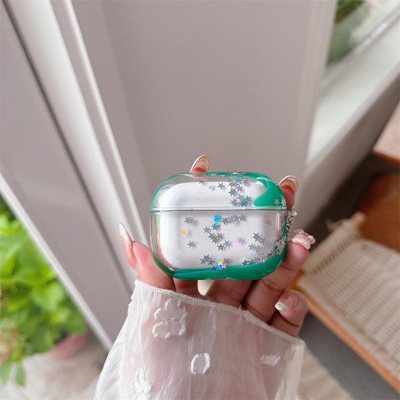 Dynamic Liquid Earphone Case for AirPods Pro Cover Para El Airpod 4 3 2  Protective Hard Headphone Brilliant Stars Fundas