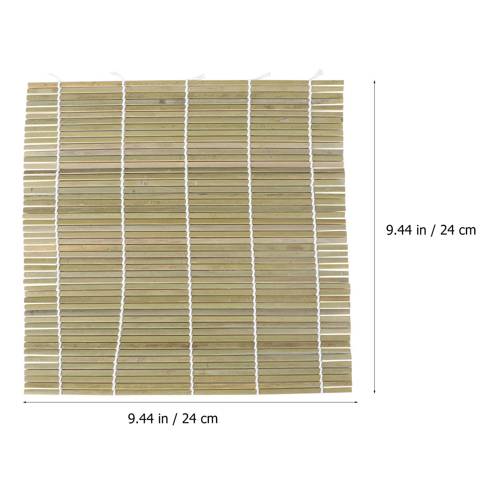 1 шт. Бамбуковый коврик для суши Зеленый материал Инструмент для сворачивания суши Кухонный незаменимый аксессуар для домашнего маки-ролла 30x30 см хаки