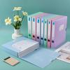 4pcs Morandi A4 Colorful File Folders -Thick Plastic Document Organizer for Accounting, Contracts & Office Supplies,35/55mm Size