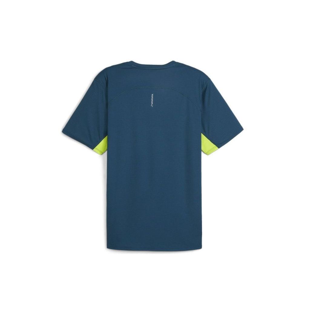 Puma Run Favorite Velocity Tee Printed Crew Neck Casual Short Sleeve T-Shirt Men Tops Blue 525058-21