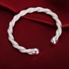 925 Sterling Silver Twisted Network Bangles For Women Aesthetic Cuff Bracelets Luxury Quality Fashion Jewelry