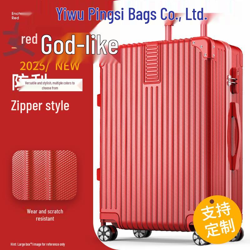 32-Inch Large Capacity Trolley Suitcase with Universal Wheels - Durable Leather Design for Men and Women