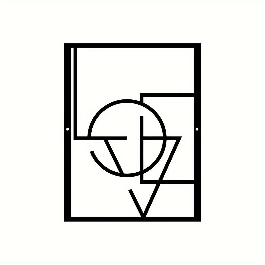 

Абстрактное настенное украшение, геометрический настенный декор, большой абстрактный металлический настенный декор, наружное настенное искусство, офисный декор чёрный