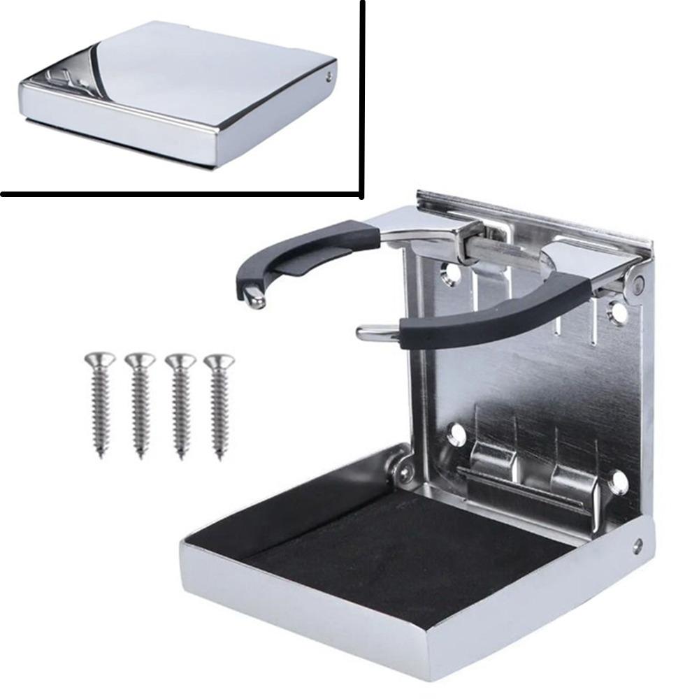 Rust-proof Stainless Steel Bottle Holder Universal Drink Holder RV Parts Folding Cup Holder Home
