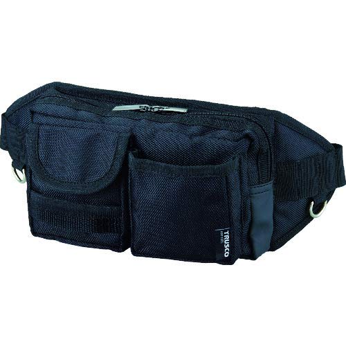 TRUSCO Waist Pouch, 2 Pockets, Black, TC-WDP-BK, 20-Piece Set (Case)