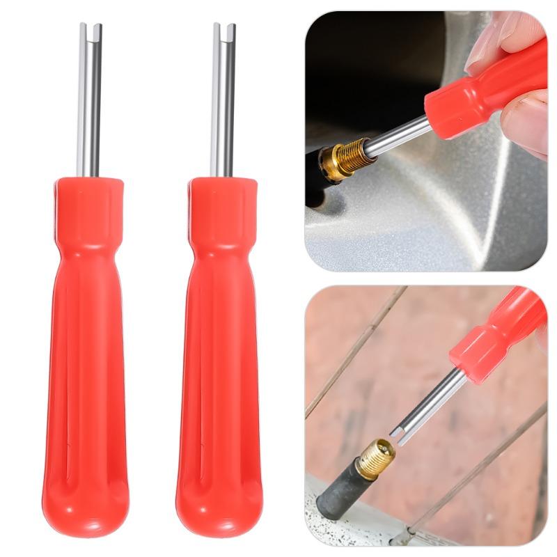 Auto Tire Valve Rod Core Removal Screwdriver Wrench Motorcycle Slotted Handle Tire Repair Installation Tool Car Accessories