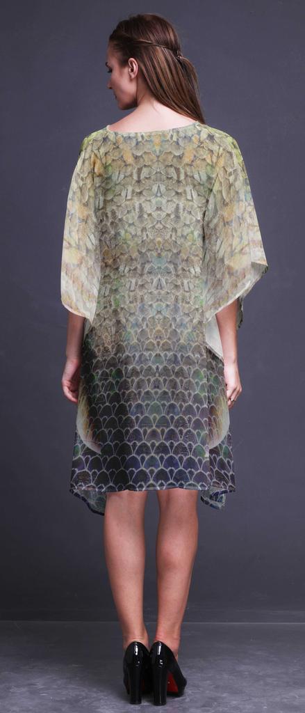 Phagun Short Caftan Midi Dress Beach Swimwear Cover Up Womens Kaftan-4X-5X
