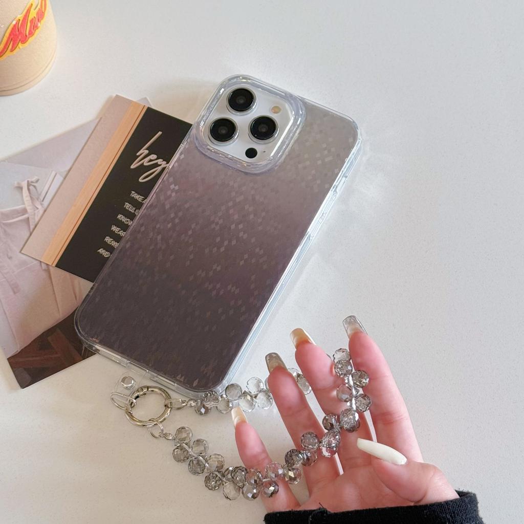The Double-laminated Dynamic 16Promax Diamond Pattern Is Suitable for IPhone 15 Phone Cases and IPhone 14 with Crystal Bracelet