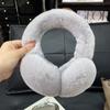 100% Natural Rex Rabbit Fur Ear Muffs Custom Cold Winter Comfort Furry Plush Warm Frostproof Collapsible Ear Muffs for Women