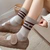 Striped Stacking Socks Women'S Autumn And Winter Cartoon Socks Japanese College Wind Tube Casual Cotton Socks Tide