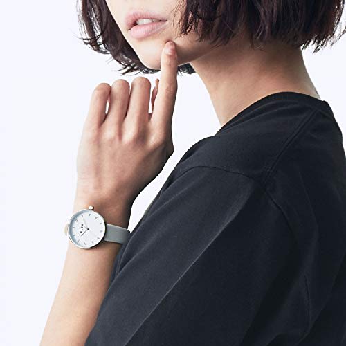 Klon Alphabet Time White Ver. Silver 33mm Watch, Stylish and Simple Design for Men and Women