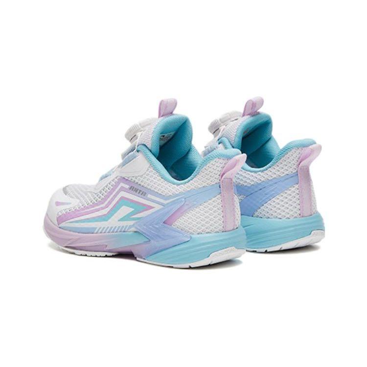 Anta PU Balance Bike Anti-Kick Shock Absorption Low-Top Childrens Running Shoes Kids running shoes White Purple 322329961-1