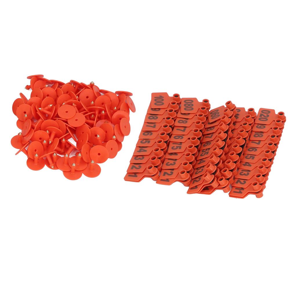 100 STÜCK Rinderohrmarken Nummeriert 001?100 Vieh Tierohrmarken für Kühe Kälber Schweine Ziegen Tier