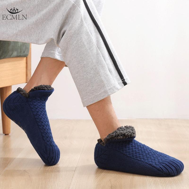 Pantofle Ponožky pro Ženy Muže Teplé Hřejivé Ponožky Protiskluzové Pletené Silné Podšité Pohodlné Zimní Nadýchané Postelové Pantofle Vhodné pro Vnitřní Domácí Podlahu Domu