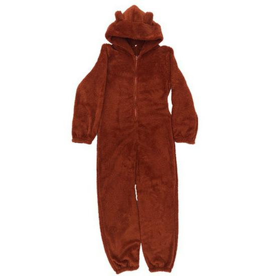 2025 European & American Autumn/Winter Women's Fleece-Lined Fur Jumpsuit Pajamas, Hooded, Available in 17 Colors