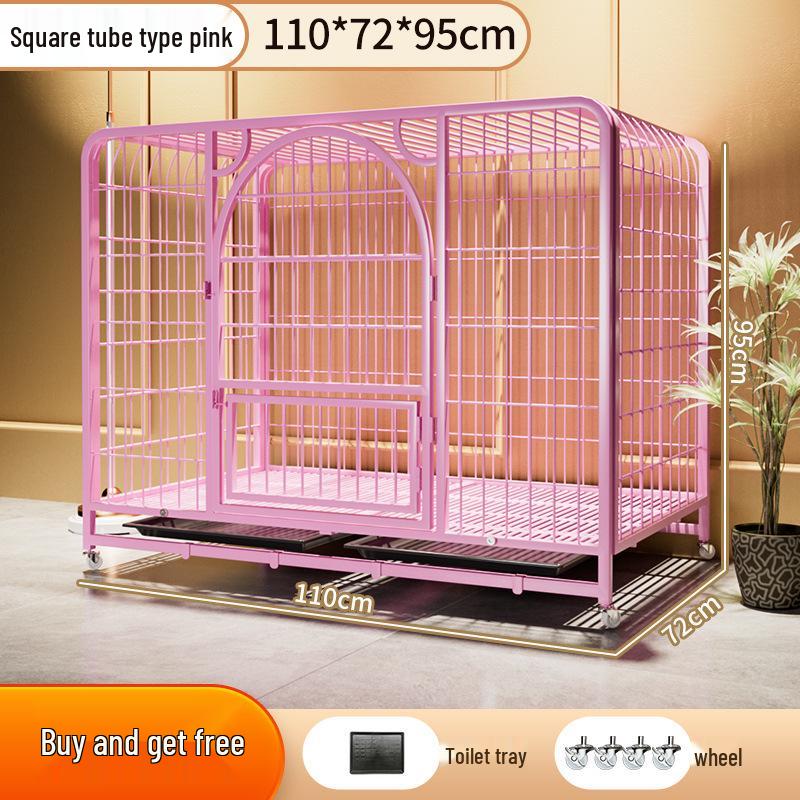 Indoor Pet Cage with Toilet for Medium to Large Dogs: Suitable for Border Collies, Labradors, and Golden Retrievers