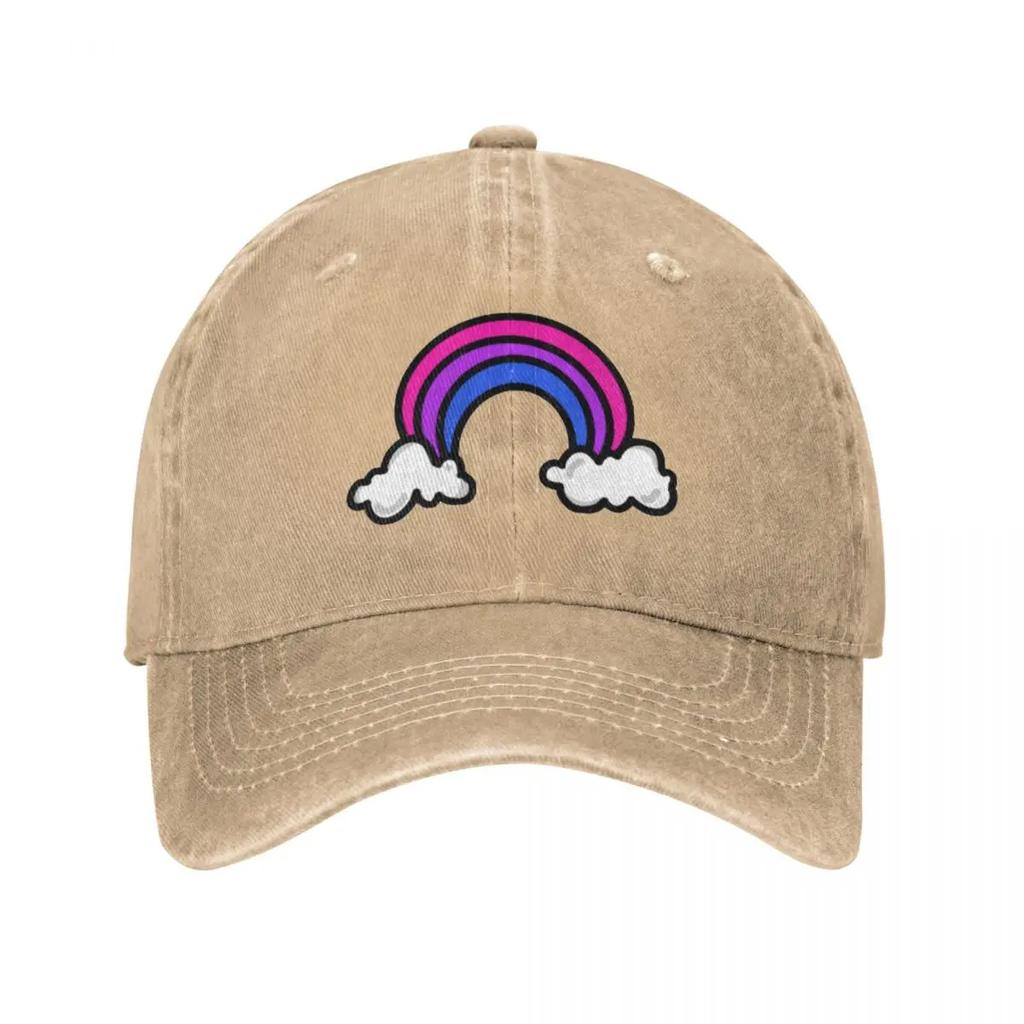 Bisexual Rainbow Baseball Cap Trucker Cap Custom Cap Golf Hat Genuine Hats for Unisex For Women Unisexs