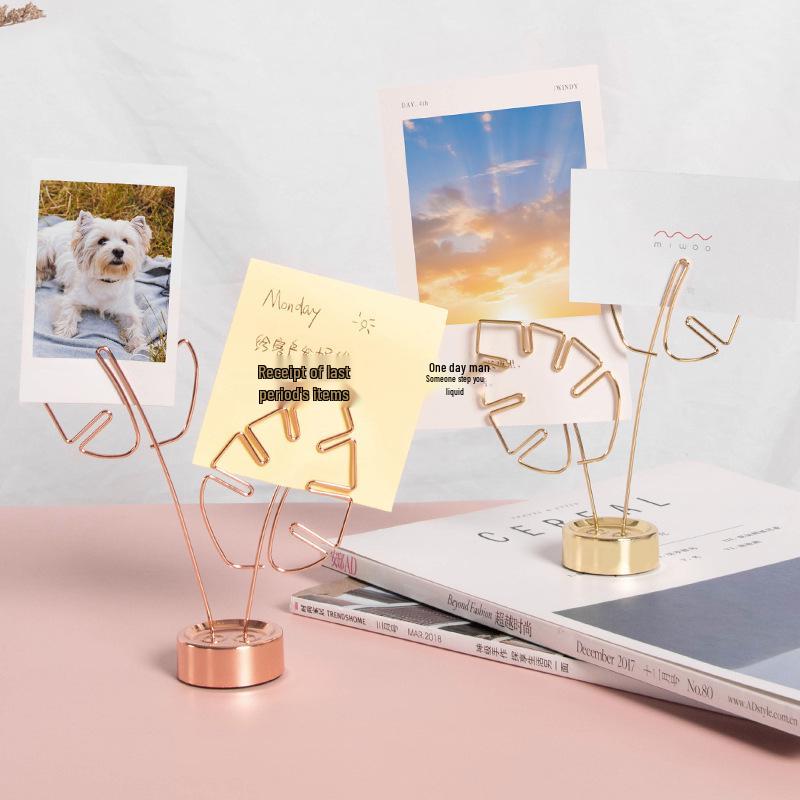 Monstera Leaf Photo Clip & Card Holder Desktop Ornament