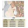 Bubu Dudu Flower Flannel Blankets Spring  Soft Warm Bedding Throws for Kids Couch Chair Novelty Bedspread Sofa Bed Cover