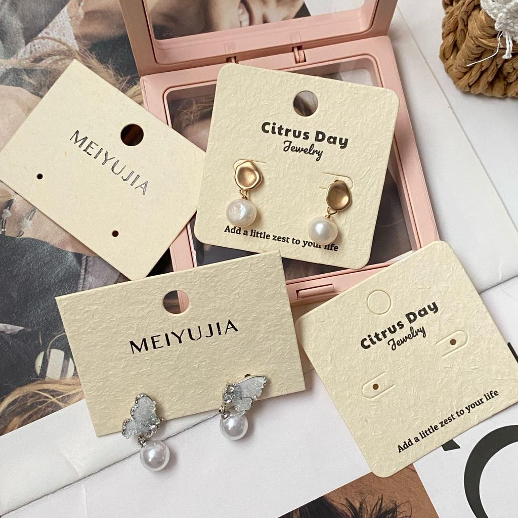 Fashionable and Minimalist Accessory Cardstock Earrings and Necklaces Display Card Hairbands Hair Clips Packaging Paper Cards Jewelry Back Cardboard
