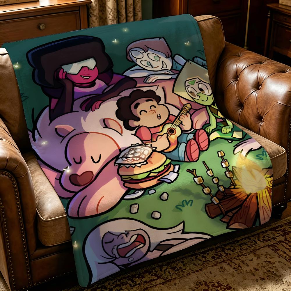 Cartoon S-Steven Universe-e Wurf Dicke Komfort Flanell Steppdecke, Mehrzweckgebrauch Innen Außen Tägliches Nickerchen