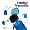 Sports Water Bottle Leak Proof Colorful Plastic Cup with Filter and Portable Rope for Outdoor Travel Gym Fitness