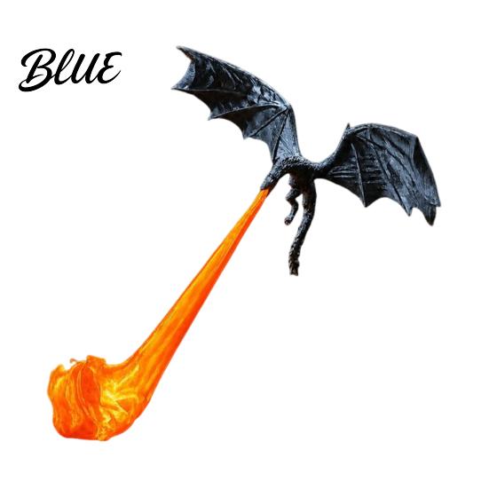 Unique Bookshelf Ornaments Dragon Nook Light 3D Printed Fire-Breathing Fantasy Shelf Decor with Flame Flying Desk Figurine Base Figurine Halloween