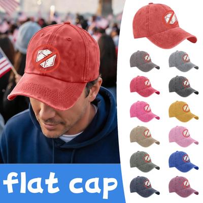 Men's and Women's Distressed Washed Baseball Caps, Personalized Patterned Printed Casual Hats