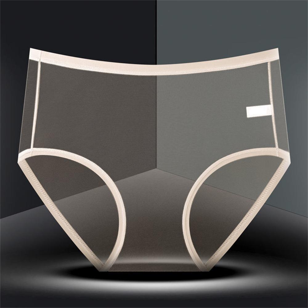 1/2pcs Full Transparent Briefs for Women Perspective Underwear Sexy Low Waist Panties Lingerie Plus Size L-XXXL