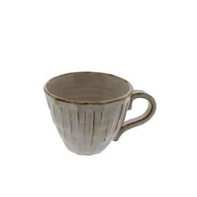 Geschirr Ostjapanischer Stil Handgemachte Kaffeetasse Shinogi 250cc Milchweiß