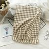 Plaid Imitation Cashmere Winter Scarf Fashionable and Warm Office Shawl for Women with Short Beards