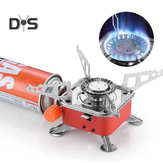 Outdoor-Campingkocher mit Tragetasche, 2800 W, tragbar, faltbar, für Wanderungen, Picknicks, Campingkocher, elektronische Zündung, Kochbrenner, quadratisch, rund, Gaskocher