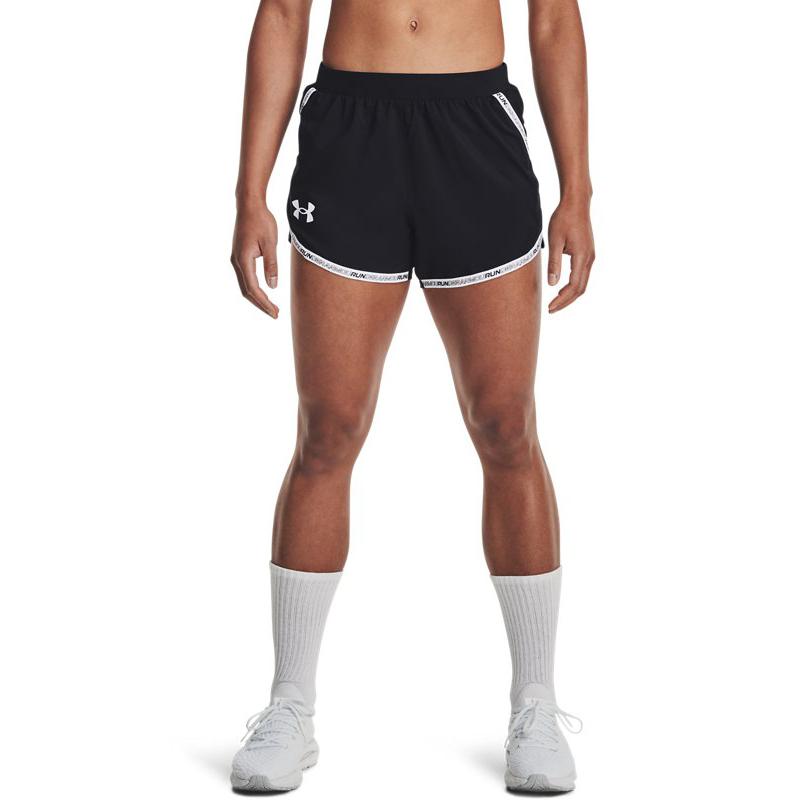Under Armour Fly-By 2.0 Lauf-Schnelltrocknend Atmungsaktiv Freizeit-Shorts Damen-Shorts Schwarz 1361392-001