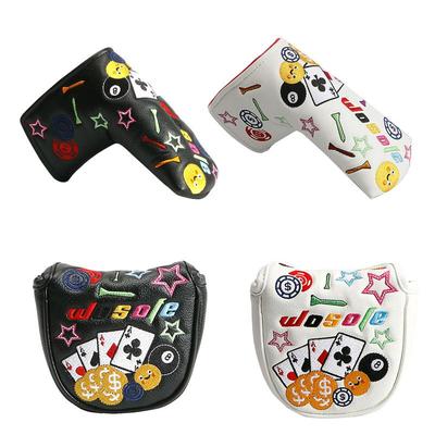 Golf Putter Cover Magnetic Closure PU Leather Golf Putter Headcover Golf Accessories Waterproof Golf Club Head Cover Protector