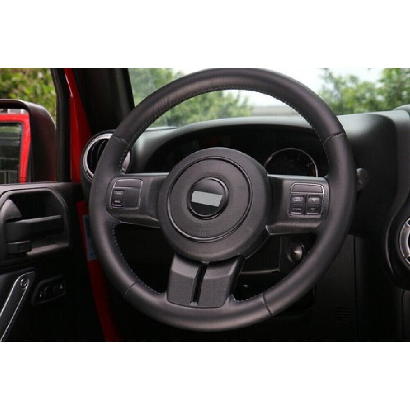 Black Steering Wheel Center Trim Bezel For 2011-17 Jeep Wrangler Compass Patriot