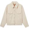 Levis Loose American Vintage Corduroy Imitation Lamb Wool Casual Jacket Women Jacket Off-White A4435-0044