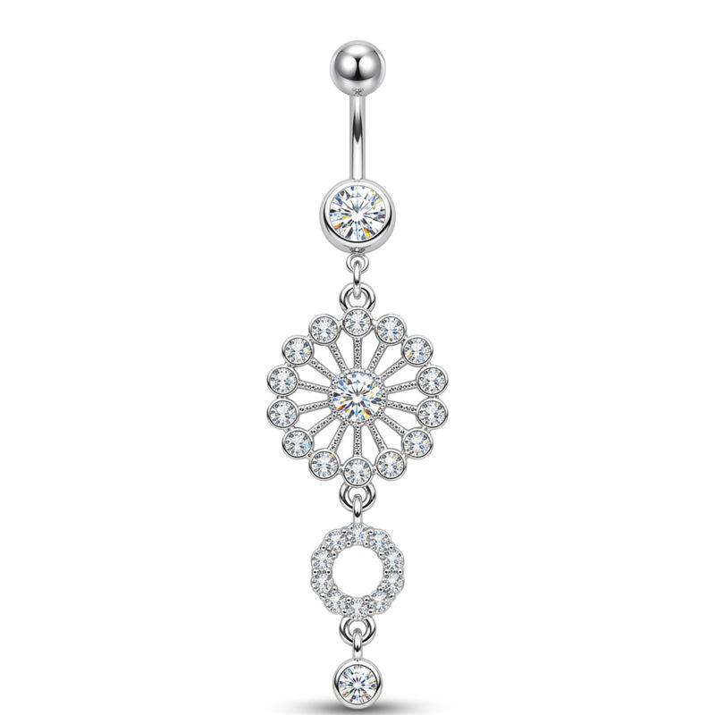 Butterfly Flower Belly Button Rings Rose Key Navel Piercing Jewelry Set For Women Beach Party Body Belly Jewelry Gift