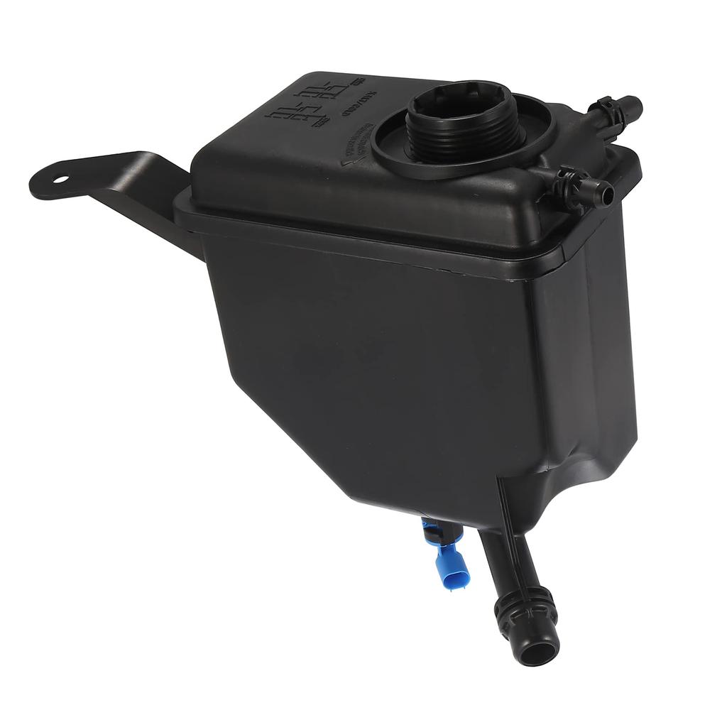 ABSOPRO Coolant Reservoir Radiator Reservoir Radiator Coolant Tank Overflow Expansion Car Reservoir with Cap and Compatible with BMW 525i Black and