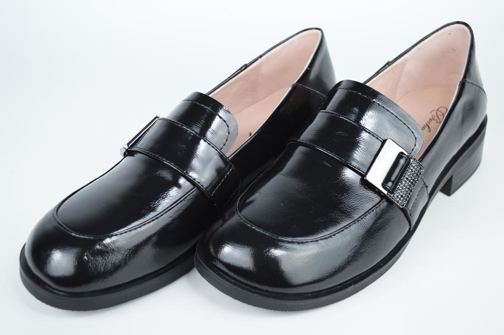 Туфли женские Berkonty 81971 36 Черный кожа масло