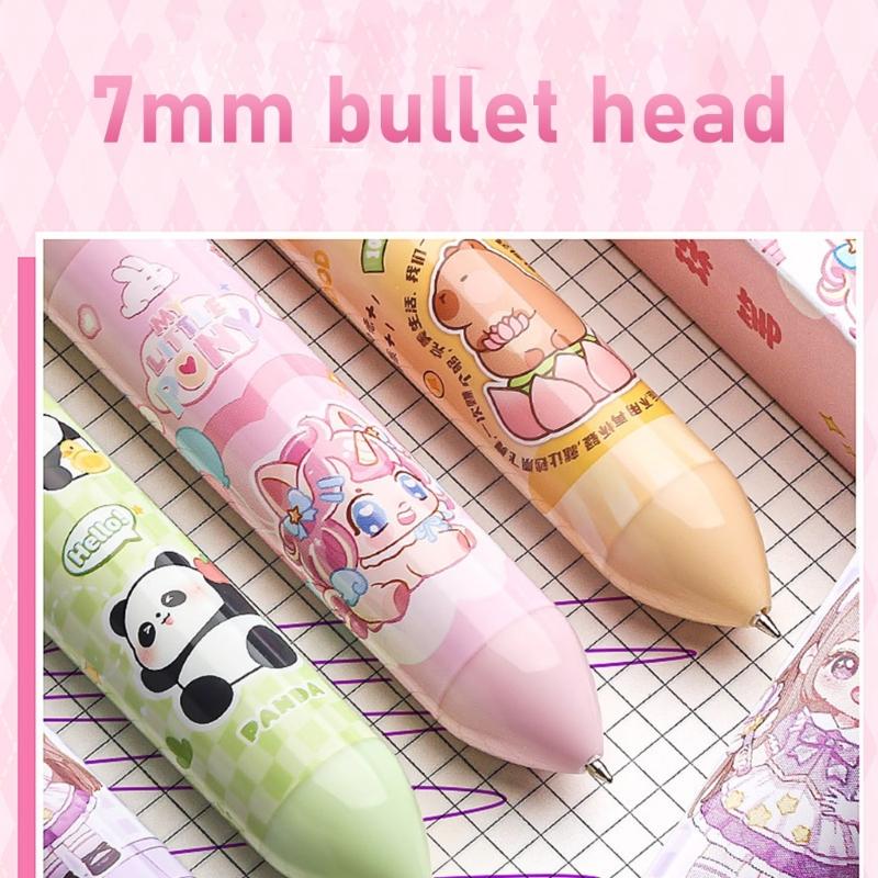 Pack of 4 10 in 1 12 in 1 Retractable Ballpoint Pens with 0.5mm Fine Tip Multicolor For School Office and Art Projects