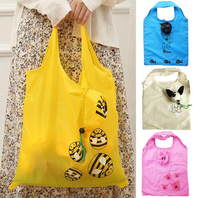 Large Capacity Strong Load-bearing Waterproof Theme Cartoon Animal Foldable Grocery Tote