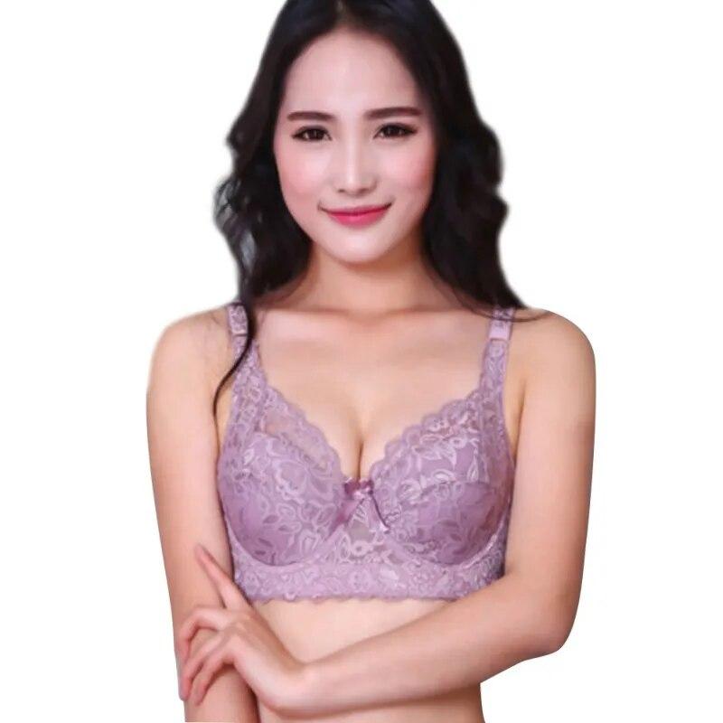 Reggiseno intimo donna Reggiseno push-up imbottito in pizzo trasparente Coppa C Colori reggiseno in pizzo lingerie femminile
